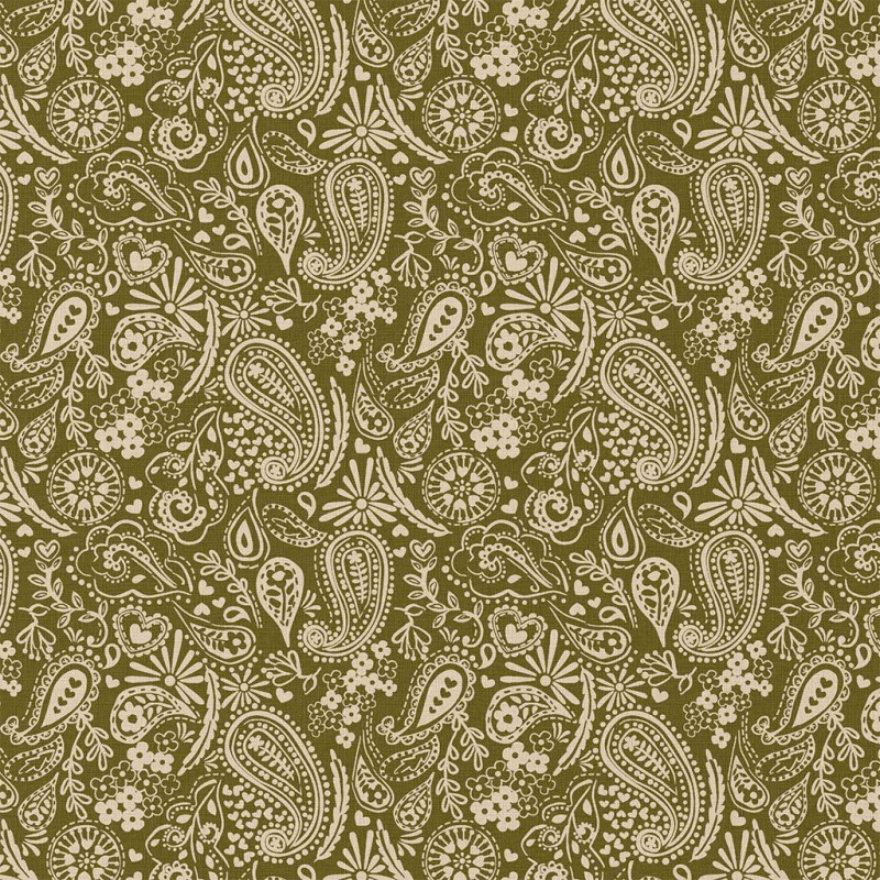Acryl Coated Cotton SADYA Green / Ecru